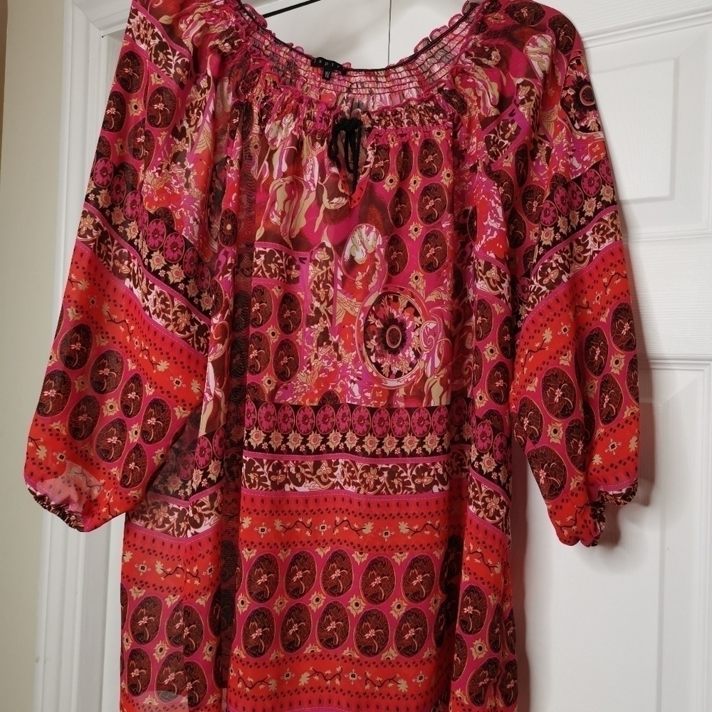 Brights bold Sheer Colourful top